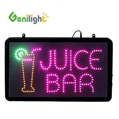 Signature d'ouverture personnalisée LED JUICE BAR avec mode d'animation clignotante et sélection de supports photo