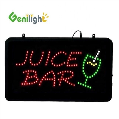 Signature d'ouverture personnalisée LED JUICE BAR avec mode d'animation clignotante et sélection de supports photo