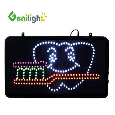 ABS Open-Mold Genilight Ovale 58 * 36cm LED néon signe ouvert avec logo de la dent