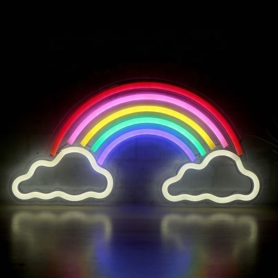 Lumière arc-en-ciel néon LED Décoration murale Art Signe pour la maison Chambre à coucher Salon Bureau 5V Voltage