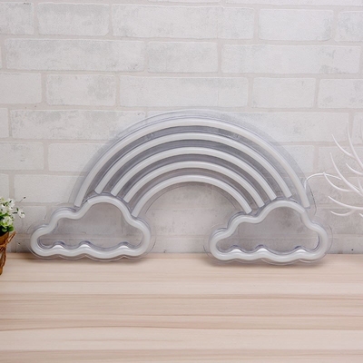 Lumière arc-en-ciel néon LED Décoration murale Art Signe pour la maison Chambre à coucher Salon Bureau 5V Voltage