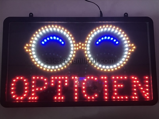 Panneau d'affichage acrylique personnalisé Genilight LED néon pour les soins oculaires 22 * 13 pouces CE RoHS