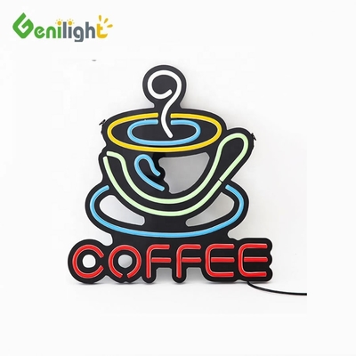 Affichage électronique de la publicité pour le café, lumière néon LED personnalisée avec certification CE