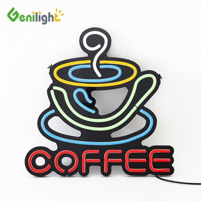 Affichage électronique de la publicité pour le café, lumière néon LED personnalisée avec certification CE