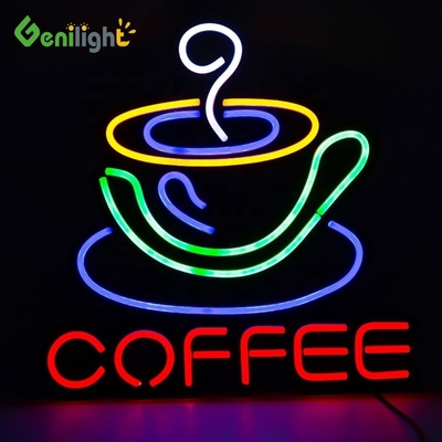 Affichage électronique de la publicité pour le café, lumière néon LED personnalisée avec certification CE