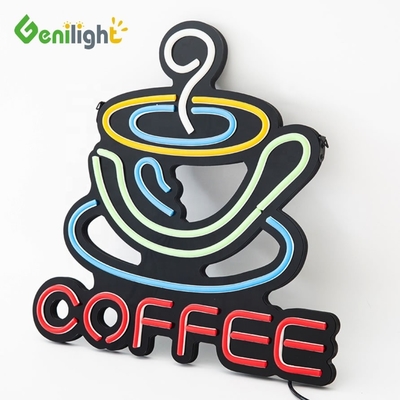 Affichage électronique de la publicité pour le café, lumière néon LED personnalisée avec certification CE