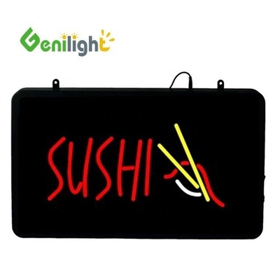 53*45cm LED personnalisé néon ouvert pour la pêche équipement de magasin ABS cadre extérieur et fonction d'affichage d'animation