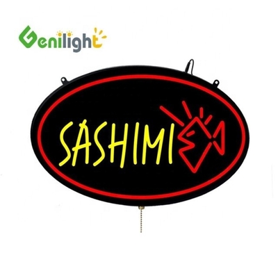 53*45cm LED personnalisé néon ouvert pour la pêche équipement de magasin ABS cadre extérieur et fonction d'affichage d'animation
