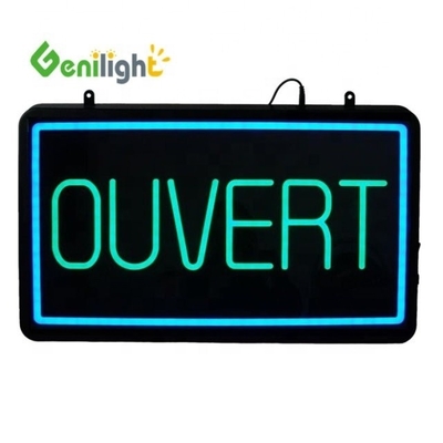 Tableau de signalisation LED au néon animé avec télécommande Forme ovale 56*33 cm Taille de l'écran
