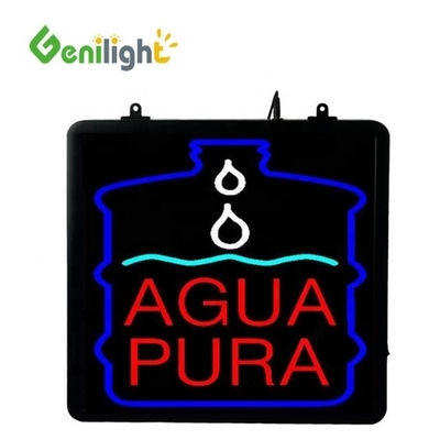 Ratio de contraste Genilight Intérieur 22*13 pouces LED Café Signal ouvert avec et économie d'énergie