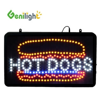 Ratio de contraste Genilight Intérieur 22*13 pouces LED Café Signal ouvert avec et économie d'énergie