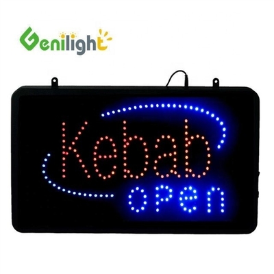 Genilight Intérieur 56*33cm Kebab publicitaire LED Signe de lettre avec ABS cadre en moule ouvert