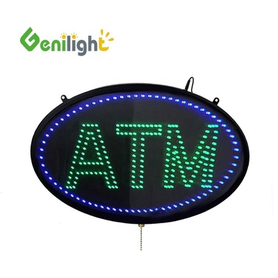 Tableau PCB Matériau acrylique et forme ovale LED Banque de publicité guichet automatique Signe ouvert