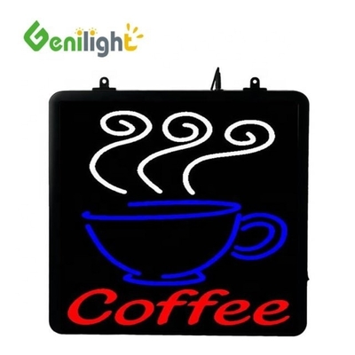 Affichage au néon de tasse à café LED flashant et éclairé statiquement avec options de personnalisation