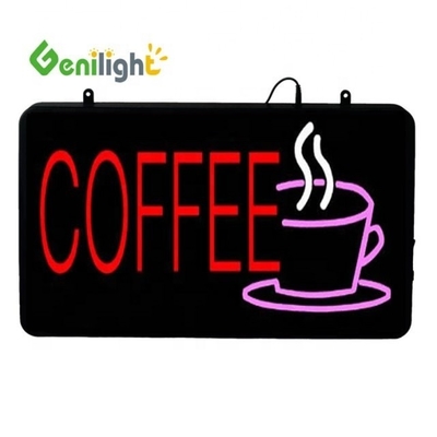 Affichage au néon de tasse à café LED flashant et éclairé statiquement avec options de personnalisation