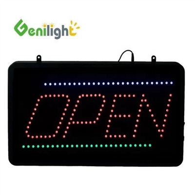 Mode d'animation clignotante Genilight 56*33 cm Full Color LED électronique au néon OPEN Sign