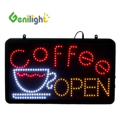 Panneau d'affichage LED 12v acrylique coloré pour café Signal ouvert par Genilight