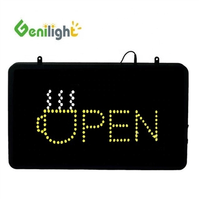 Panneau d'affichage LED 12v acrylique coloré pour café Signal ouvert par Genilight