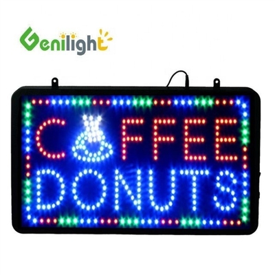 Panneau d'affichage LED 12v acrylique coloré pour café Signal ouvert par Genilight