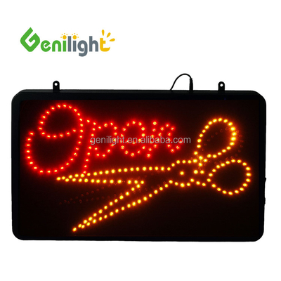 Genilight Intérieur 56*33cm Salon de coiffure haute coupe de cheveux brillante Panneau lumineux ouvert pour les salons