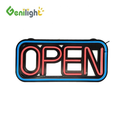 AC 110 V-240 V Voltage Multicolore LED Signal au néon ouvert avec alimentation et conception personnalisée