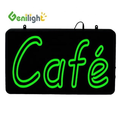 Fonction d'affichage d'animation DC 12V Indoor LED Café Neon Sign avec ABS Open-Mold Outframe