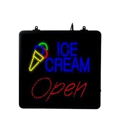 Panneau d'ouverture LED de crème glacée éclairée avec cadre ABS et panneau avant acrylique accrocheur
