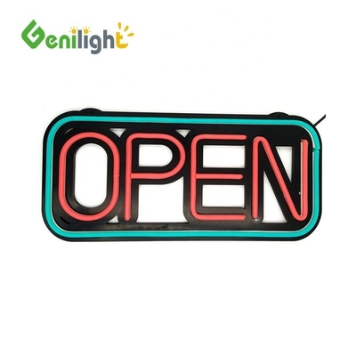 LED rectangulaire néon silicone ouvert LED signe CE alimentation électrique 48 * 25cm facile à la mode