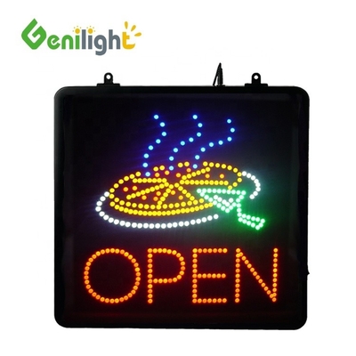 1 Consommation électrique Rectangle couleur clignotante LED fenêtre de pizzeria ouverte