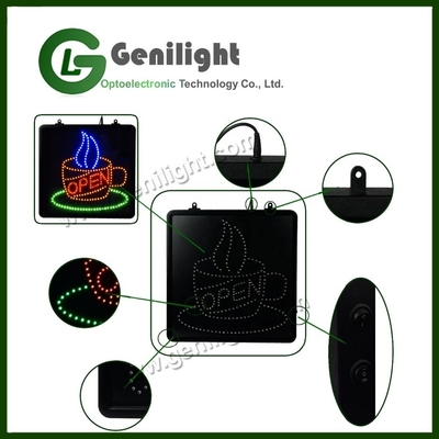 1 Consommation électrique Rectangle couleur clignotante LED fenêtre de pizzeria ouverte