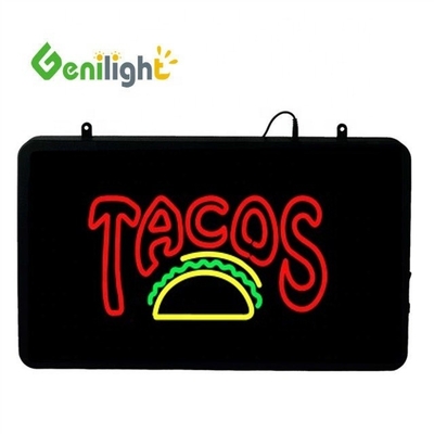Signe au néon LED de 22*13 pouces pour TACOS Magasin luminosité pleine couleur Fonction 2 modes de changement