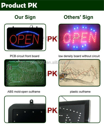 3 types de fonctionnalités de changement LED Pizza éclairé panneau néon commercial électrique