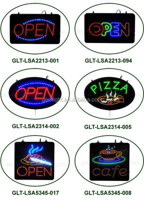 3 types de fonctionnalités de changement LED Pizza éclairé panneau néon commercial électrique