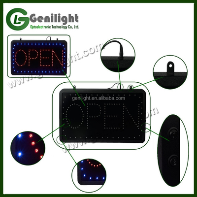 Commercial LED alimenté par batterie Signal DIY ouvert avec ABS Outframe et source lumineuse au néon
