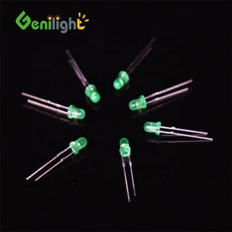 Diode électroluminescente à LED fixe GREEN F3 Diodes à LED avec tension inverse maximale de 5 V