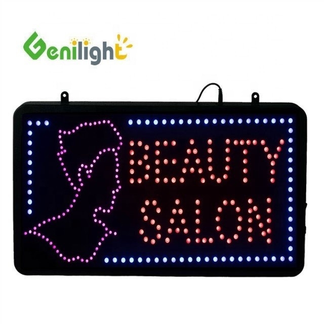 Genilight Indoor LED Salon de beauté Signe Économie d'énergie Fonction de poursuite et de déplacement 56*33cm