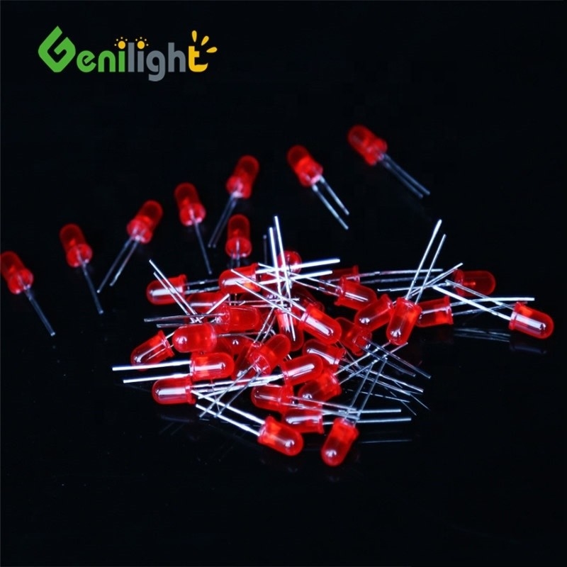 F5 ampoule à LED émettant une diode de 5 mm Blanc vert rouge bleu jaune deux broches