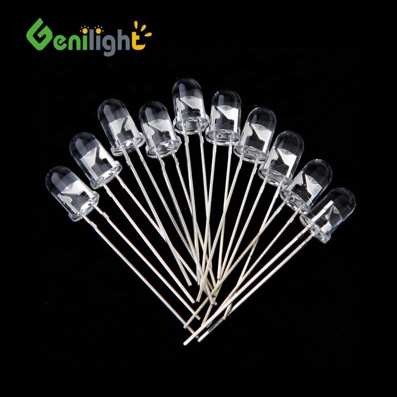 Puissance maximale aucune F5 5MM ampoule LED émettant une diode Colonne d'espacement bleue jaune