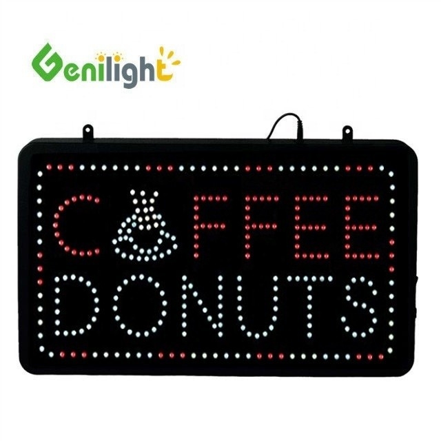 Lumière à haute tension LED à la carte de la boutique de donuts de café