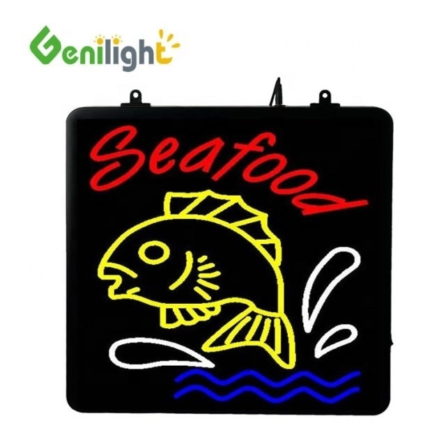 Lettre personnalisée SUSHI poisson Signal au néon LED pour le rectangle Certificat de puissance CE ROHS et plus