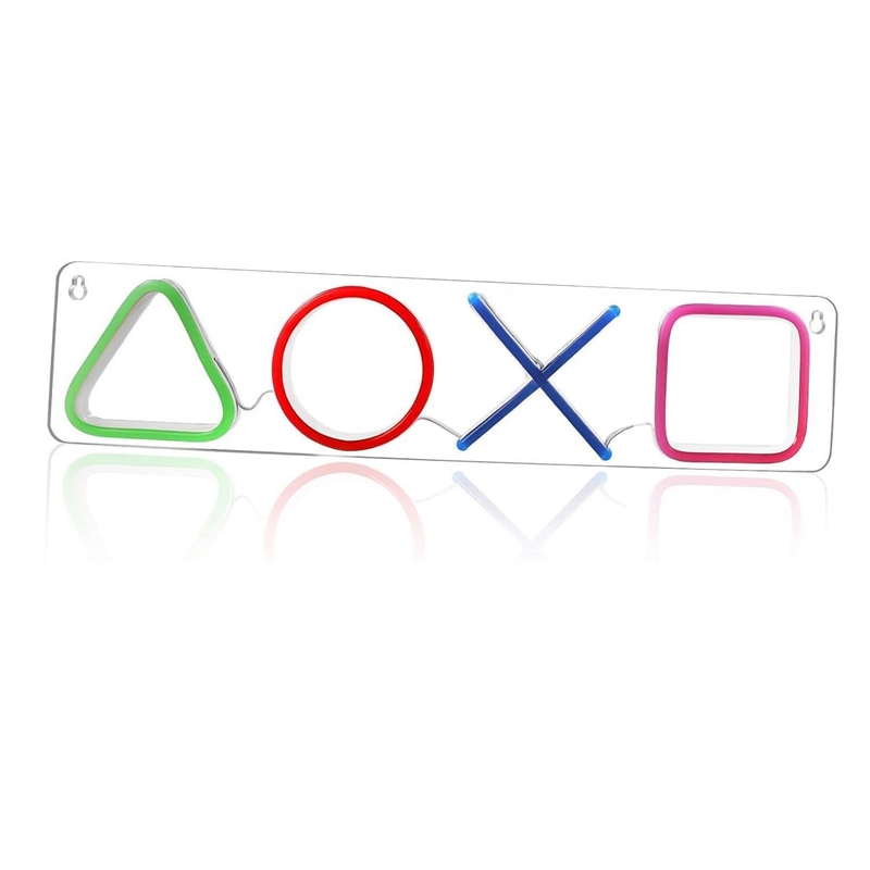 Améliorez votre salle de jeux avec des lumières de néon LED colorées 42 * 12,5 cm décor de mur alimenté par USB