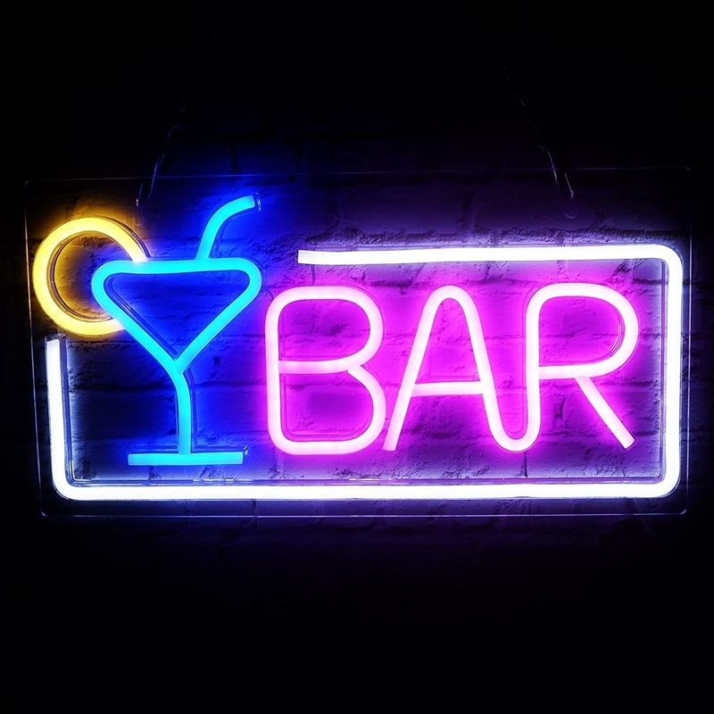 Lumière au néon LED atténuée pour la décoration murale du bar à domicile
