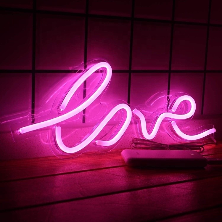 50000 heures de durée de vie Business Neon Sign Large LED Love Light pour une conception personnalisée
