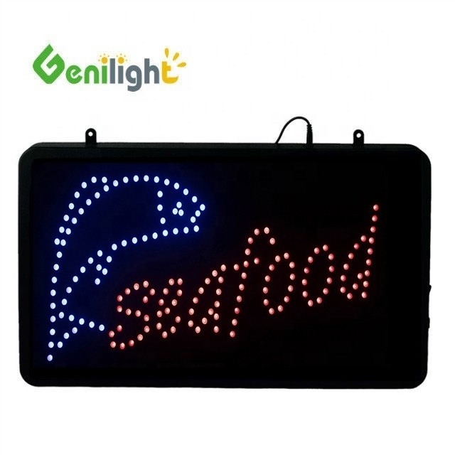 56*33cm DC12V Genilight Flash Edge Publicité LED Affichage ouvert pour le magasin de poulet frit
