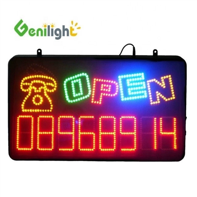 56*33 Taille du panneau Signal électronique LED néon ouvert personnalisé avec résolution