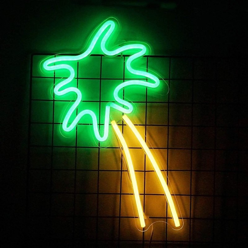 Grand panneau de néon d'arbre de noix de coco Led Flex Neon Light USB alimenté lumière de nuit pour chambre pour enfants Voltage 5V