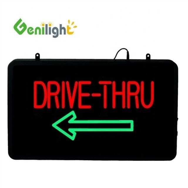 CE RoHS Approuvé Genilight 22*13 pouces intérieur Acrylique LED néon signe ouvert pour la publicité