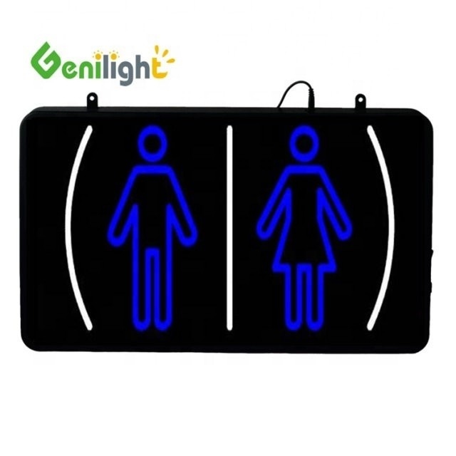 56*33 Taille du panneau Toilette WC personnalisée LED néon avec 1
