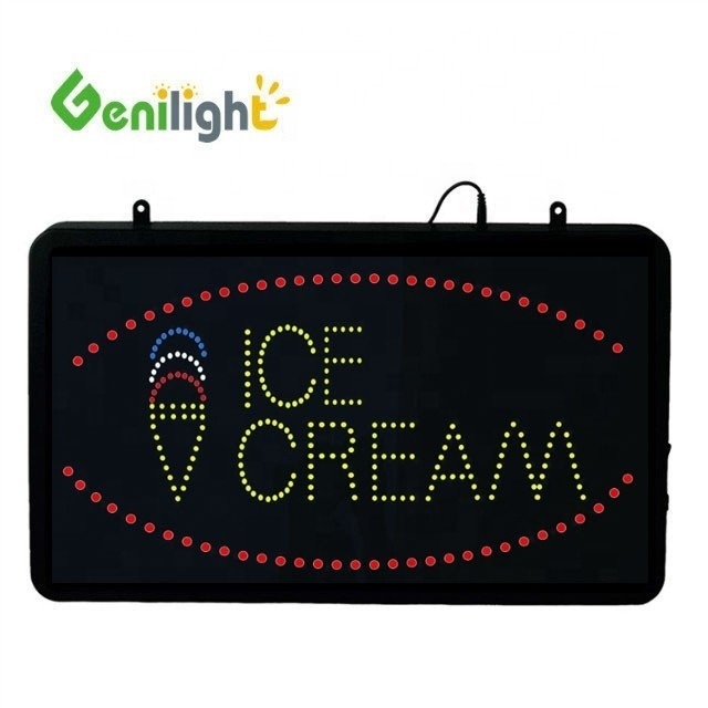 56*33 Taille du panneau Genilight Glace LED Acrylique Signal ouvert avec écran tactile