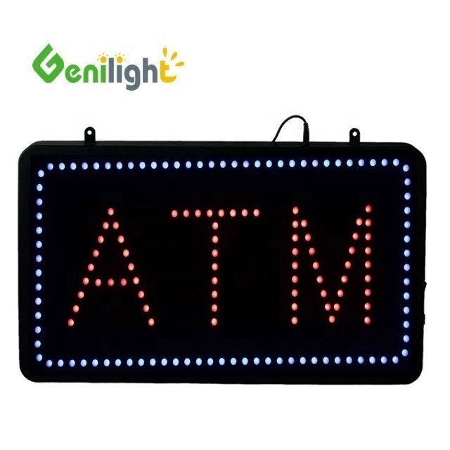 Genilight Intérieur 56*33cm Neon LED ATM Ouvert 12V luminosité électronique et efficacité